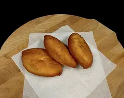 Пирожок с печенью жареный